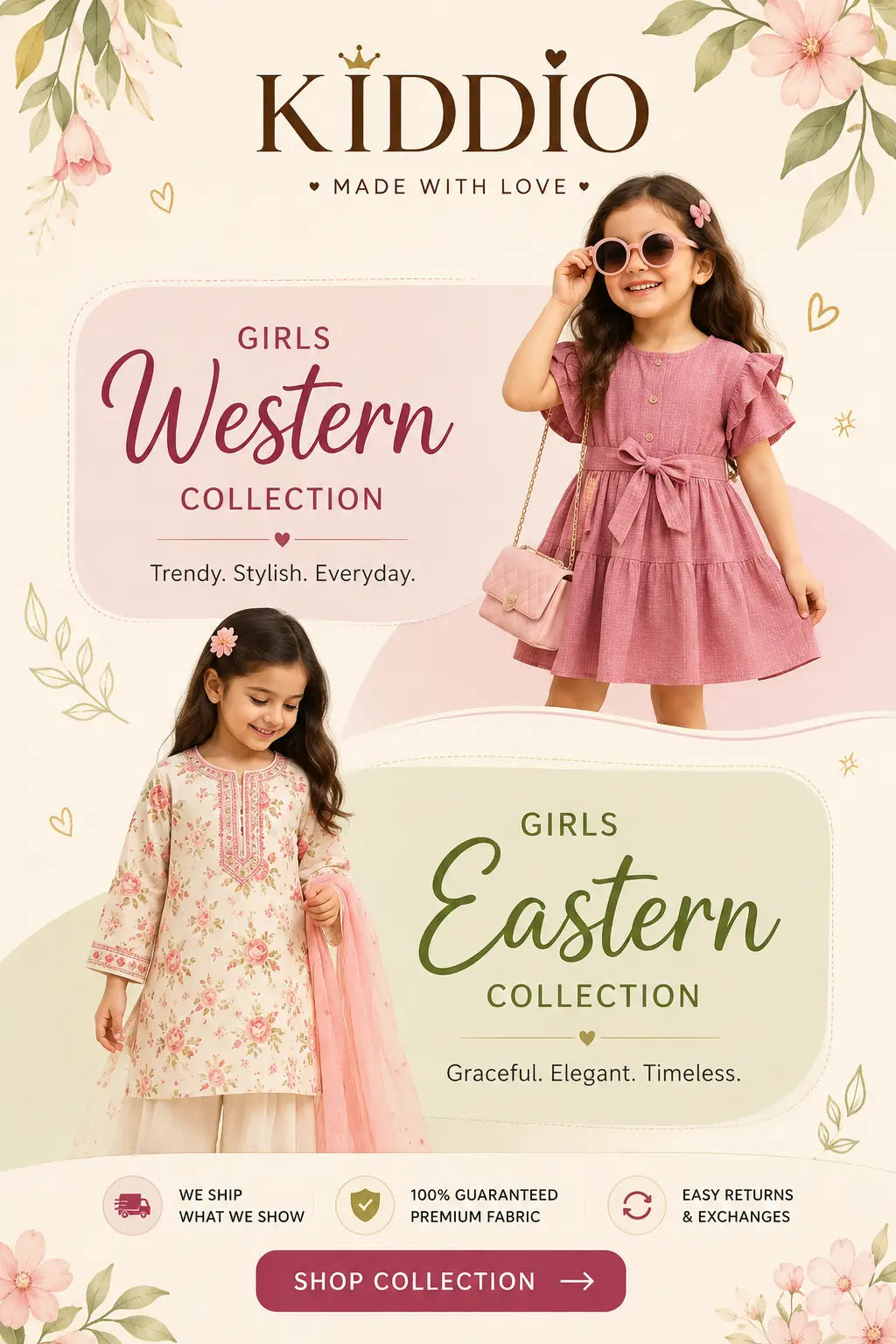 KIDDIO GIRLS WESTREN AND ESTREN COLLECTION.