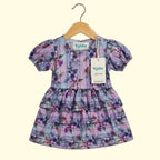 Girls Floral Printed frock and Trouser Set-1011-2