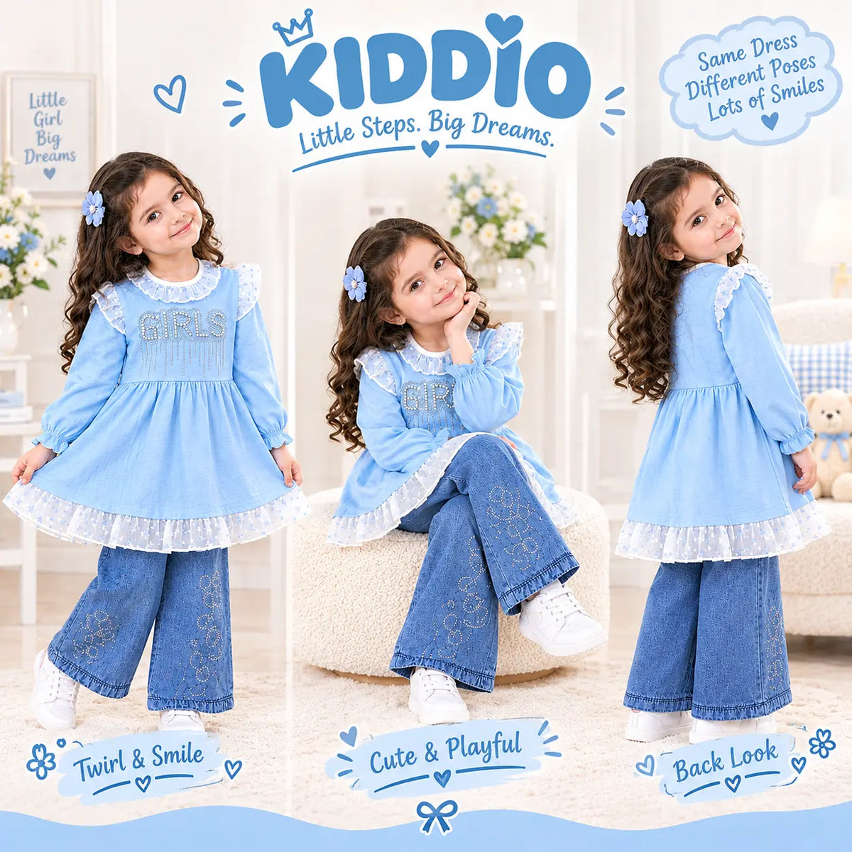 KIDDIO Girls Co-Ord Set -1040