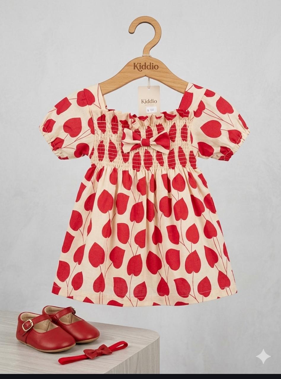 KIDDIO Baby Girls Premium Lawn Printed  Frock | Trouser