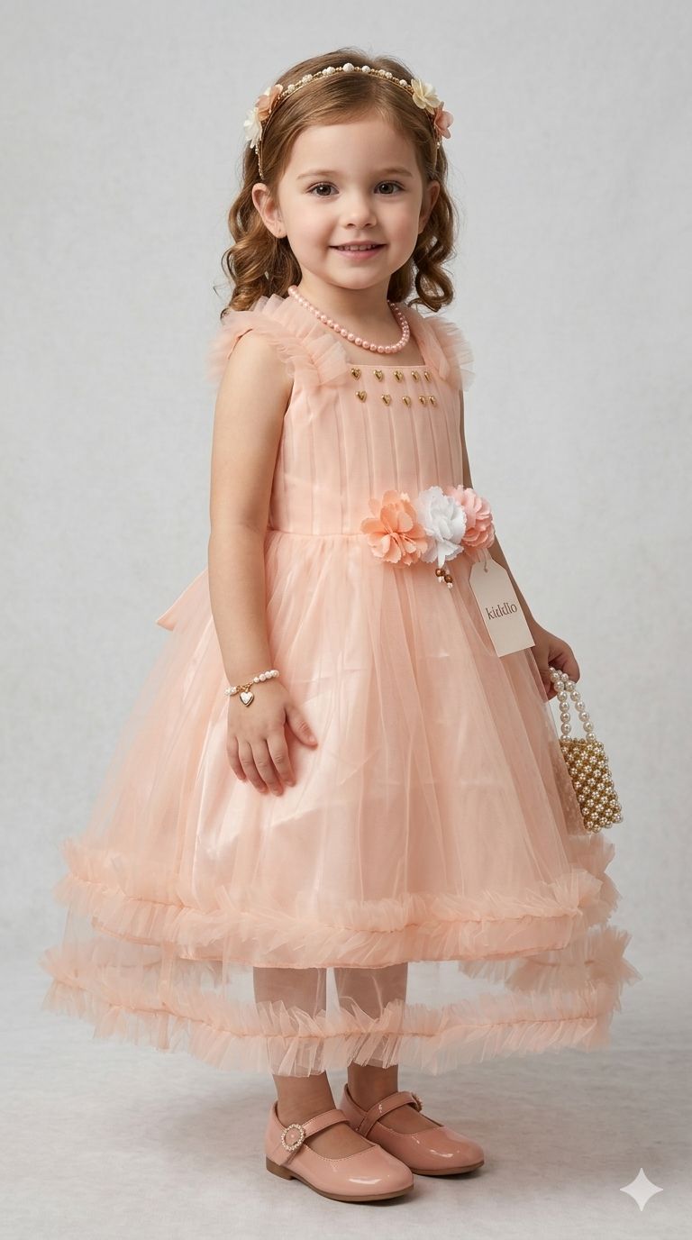 Baby Girls Lavender Tulle Party Dress with Matching Headband