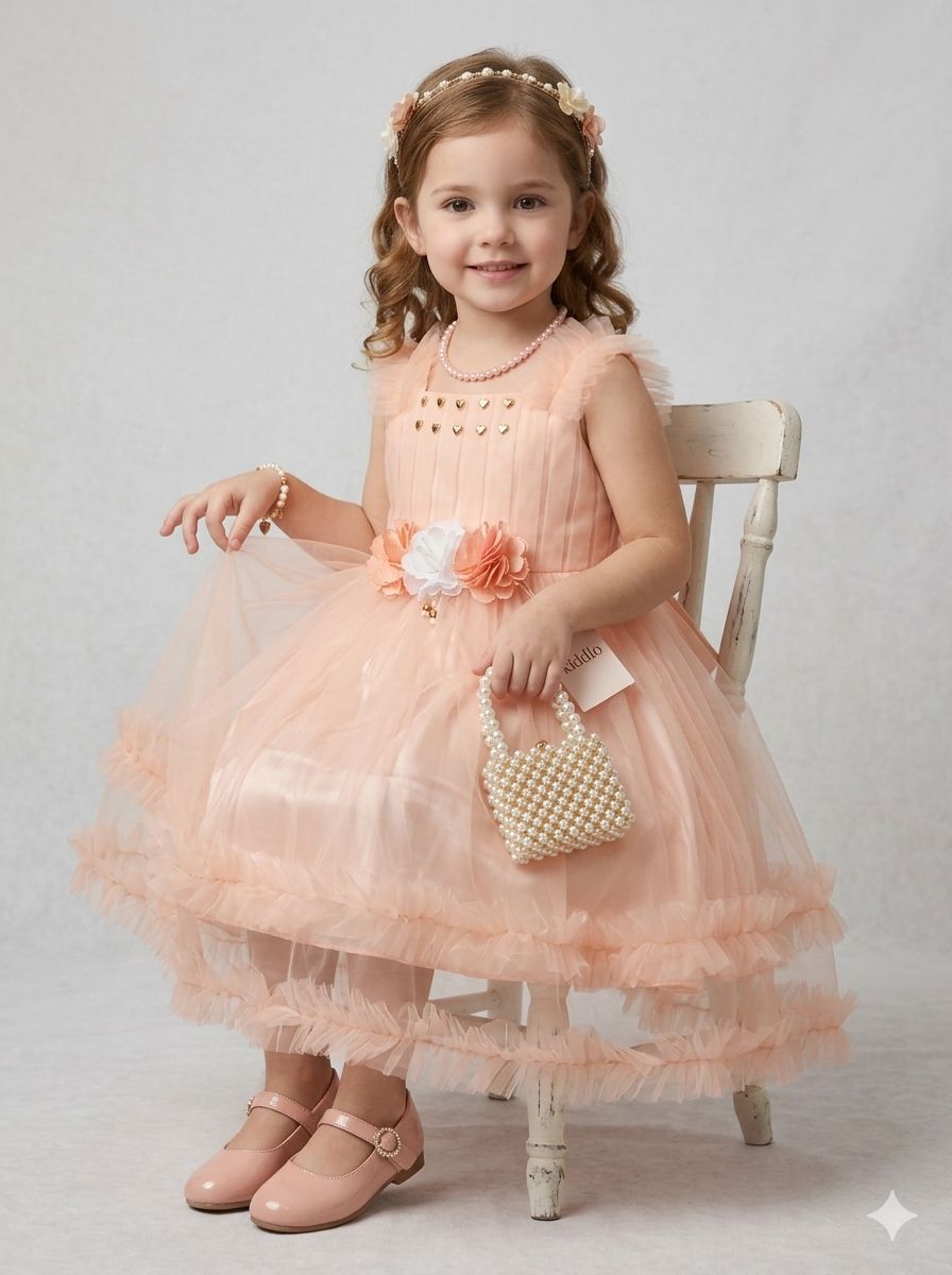 Baby Girls Lavender Tulle Party Dress with Matching Headband