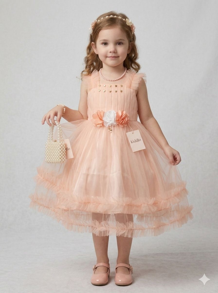Baby Girls Lavender Tulle Party Dress with Matching Headband