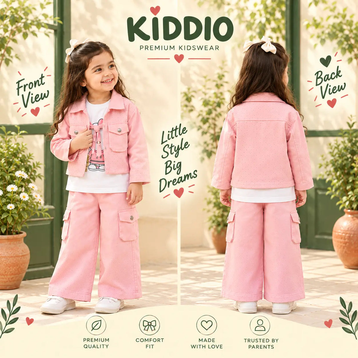 KIDDIO Girls 3 Piece Set-1027