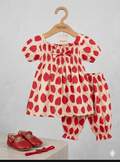 KIDDIO Baby Girls Premium Lawn Printed  Frock | Trouser