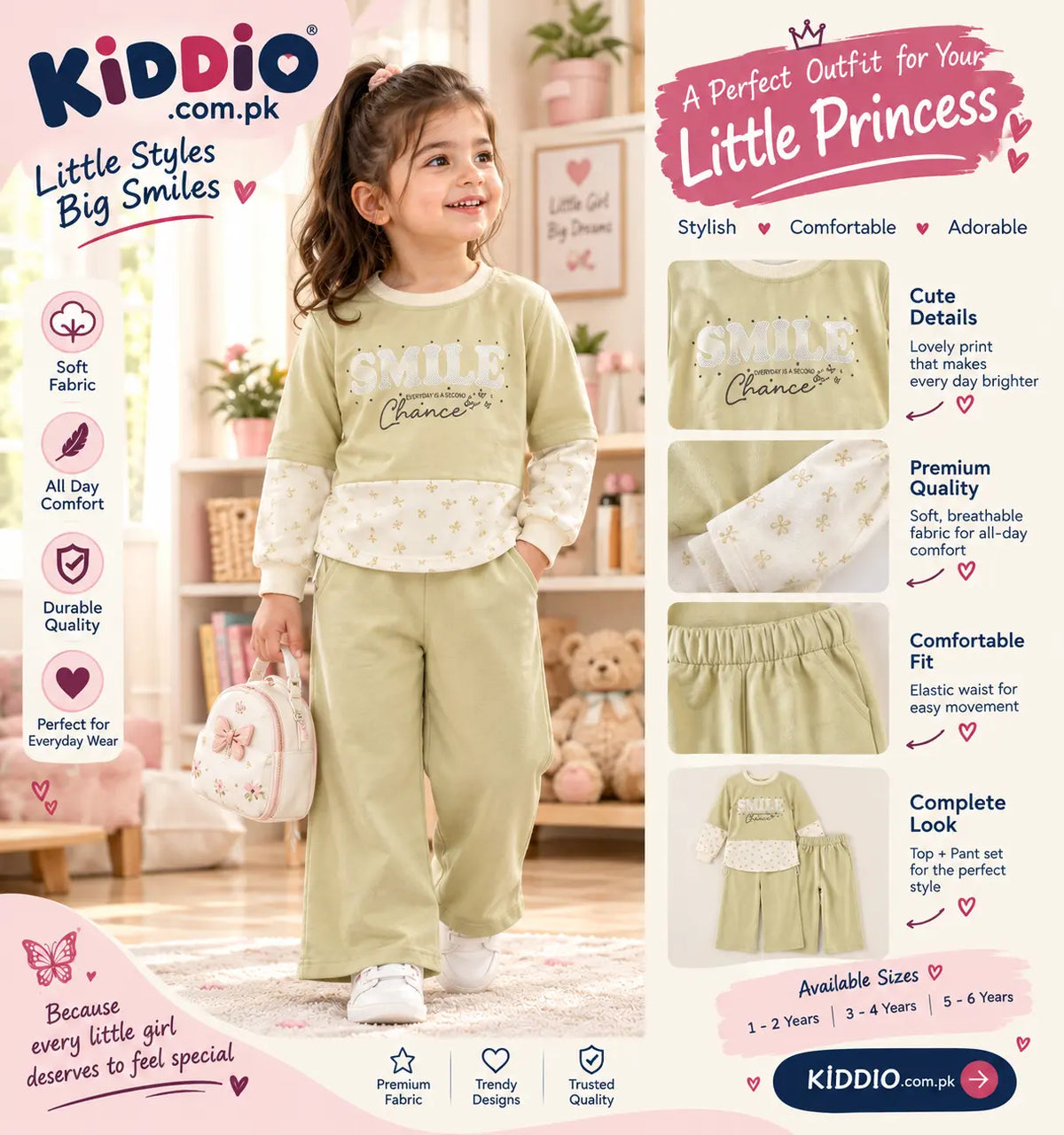 KIDDIO Girls co-Ord set -1038