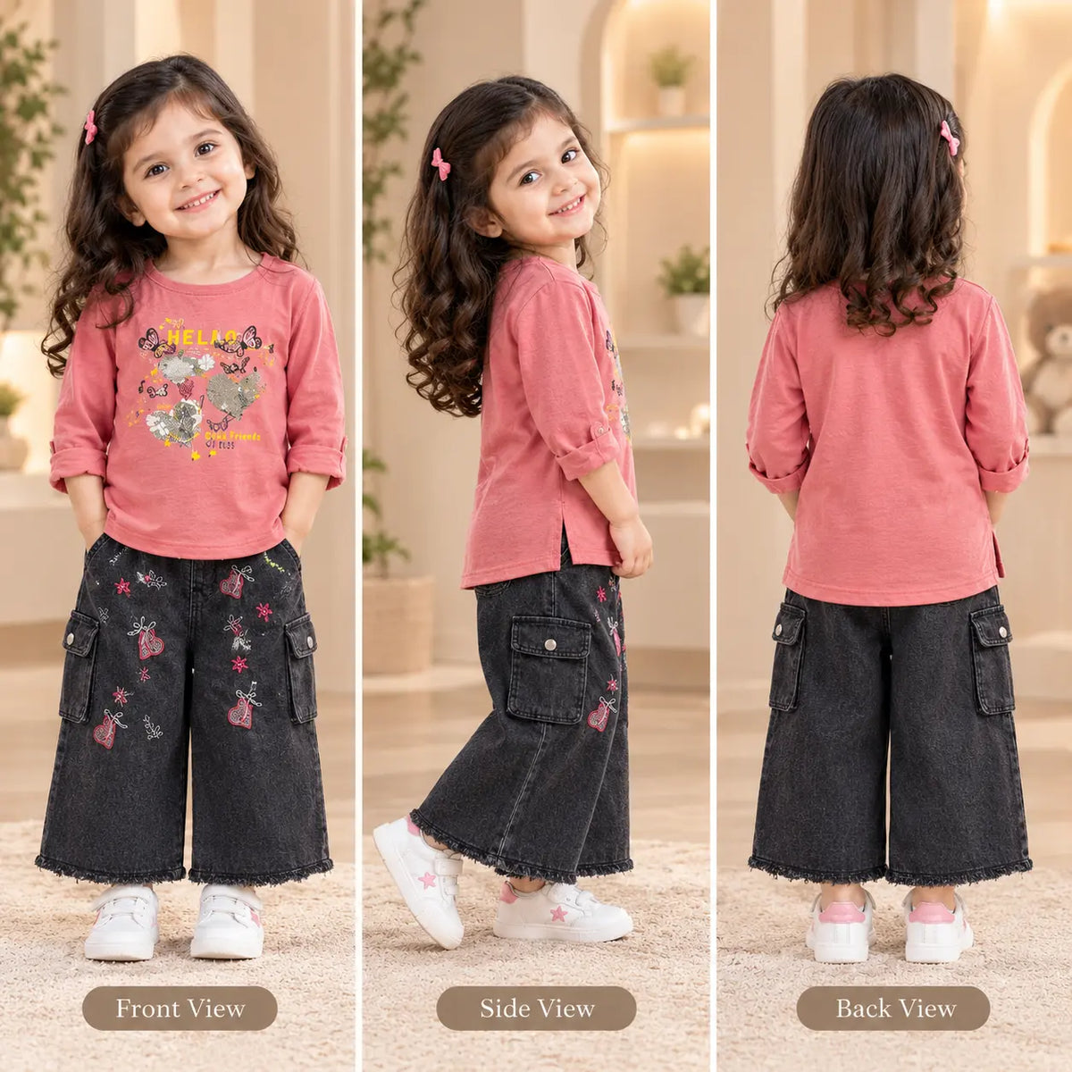 KIDDIO Girls Co-Ord Set-1047