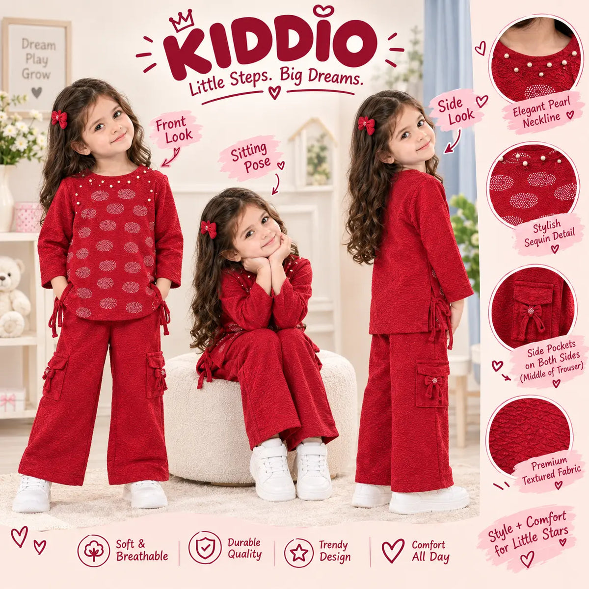 KIDDIO Girls co-ord set -1030