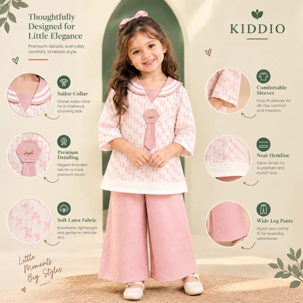 Girls Pink Co-Ord set -1025