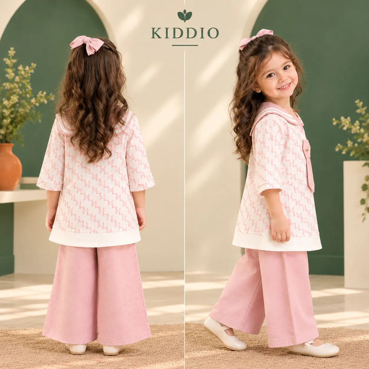 Girls Pink Co-Ord set -1025